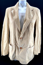 Vtg 70's Jeans Joint khaki Corduroy Blazer Jacket Western Coat Button Men's T40
