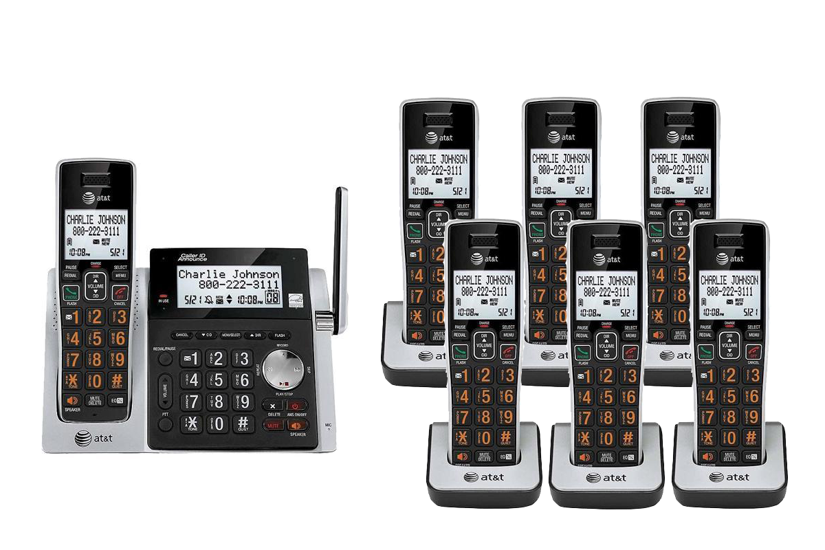 AT&T DECT 6.0 7 Handset Cordless Answering system w Dual Caller ID/Call Waiting