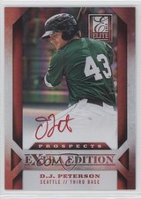 2013 Panini Elite Extra Edition Red Ink 13/25 DJ Peterson #109 Auto 0c2