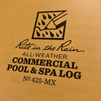Rite in the Rain Weatherproof Commercial Pool & Spa Log Notebook 425-MX Write