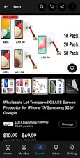 whosale Lot Tempered Glass screen Protector for iphone 17/Samsung S26/ Google