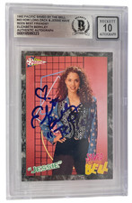Elizabeth Berkley Signed Saved by the Bell 1992 Pacific Card #43 Beckett Auto 10