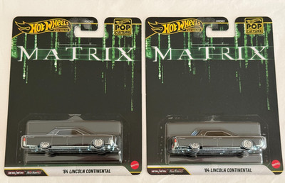 Mattel Hot Wheels Premium Pop Culture - Matrix - 64 Lincoln Continental set of 2