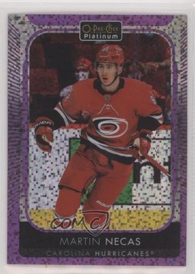 2021-22 O-Pee-Chee Platinum Violet Pixels 98/299 Martin Necas #79 15pb