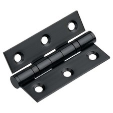 Image of Wickes Matt Black Ball Bearing Hinge - 76mm - Pack of 3