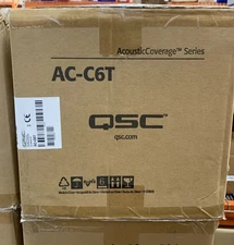 QSC AC-C6T AcousticCoverage Series 6" 2-Way 30W Ceiling Loudspeaker Pair, White