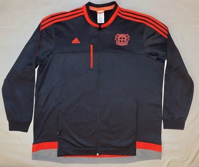 Adidas Bayer Leverkusen Men's 3XL Black Red Soccer Zipper Jacket Fan Apparel