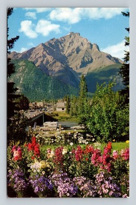 Vintage Cascade Mountain Banff National Park Canadian Rockies Postcard