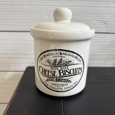 Bakery At Barnham Hills Cheese Biscuits Jar Vintage Cookie Ceramic  2001