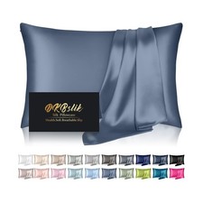 Silk Pillowcase for Hair and Skin, Mulberry Silk Pillow Cases Standard Size, ...