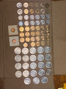 $1 US COINS, SUSAN B. ANTHONY SACAGAWEA IK PRESIDENTIAL & KENNEDY HALF & PENNIES