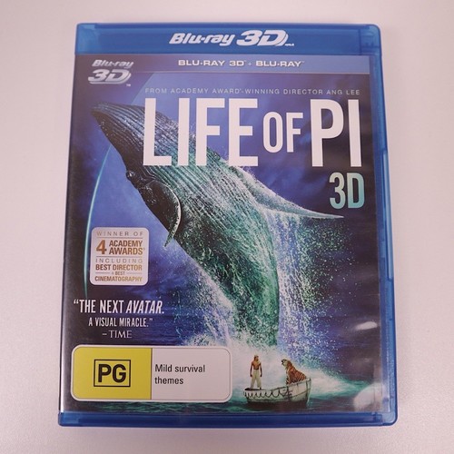 Life Of Pi | 3D + 2D Blu-ray (Blu-ray, 2012) Region B - Ang Lee - VGC - Picture 1 of 4
