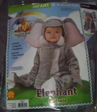 Baby Elephant Plush Costume Infant 0-6 Months Rubies Noah's Ark Col New In Pkg