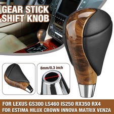 Walnut Yellow Auto Gear Shift Knob Shifter Lever Pu Leather For Toyota Lexus Walnut Yellow Auto Gear Shift Knob Shifter Lever Pu Leather For Toyota Lexus