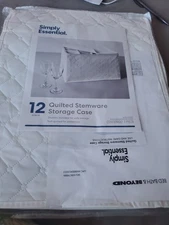 Bed Bath&beyond Simply Essential 12 Quilted Stemware Storage Case
