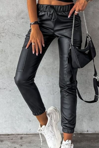Drawstring Pants with Pockets - image 1