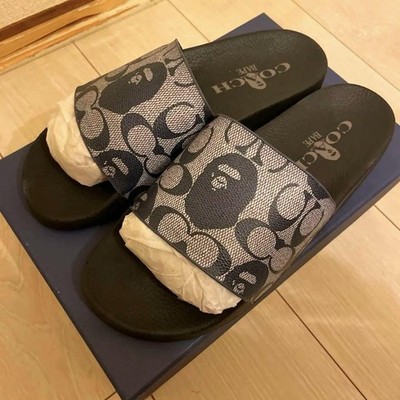 27cm Super Rare BAPE coach Collaboration Sandals Ape Coach