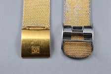 Vintage [Exc+5] OMEGA 2057 Lug 19mm Gold Plated Milanese Mesh Men Watch Bracelet