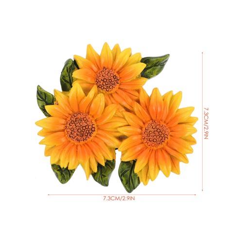 Hawaiian Theme Resin Fridge Stickers Yellow Floral Beach Magnetic Fridge Decals - Picture 4 of 12