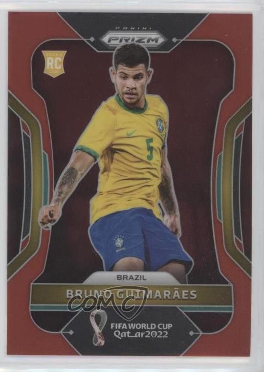 2022 Panini Prizm World Cup Qatar Red Prizm 20/399 Bruno Guimaraes #27 0xm9