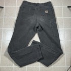  Carhartt Canvas Pants Gray Relaxed Fit Workwear Rugged Flex Mens 32x36