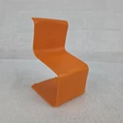Vintage 1973 Mattel Barbie Orange Mod Chair Plastic Furniture Fast Shipping!