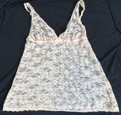 SIZE SMALL Forever 21 Lingerie Women’s Blush Pink Sheer Lace Sleepwear  Camisole