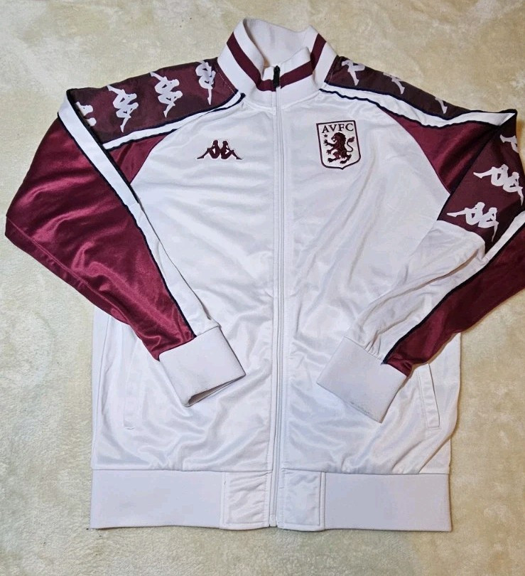 Aston Villa Kappa Mens Tracksuit Jacket Track Zip Top / Size