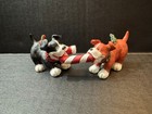 NIB Russ Berrie Wags To Whiskers 2 Puppy Dogs with Candy Cane Christmas Ornament — photo 1