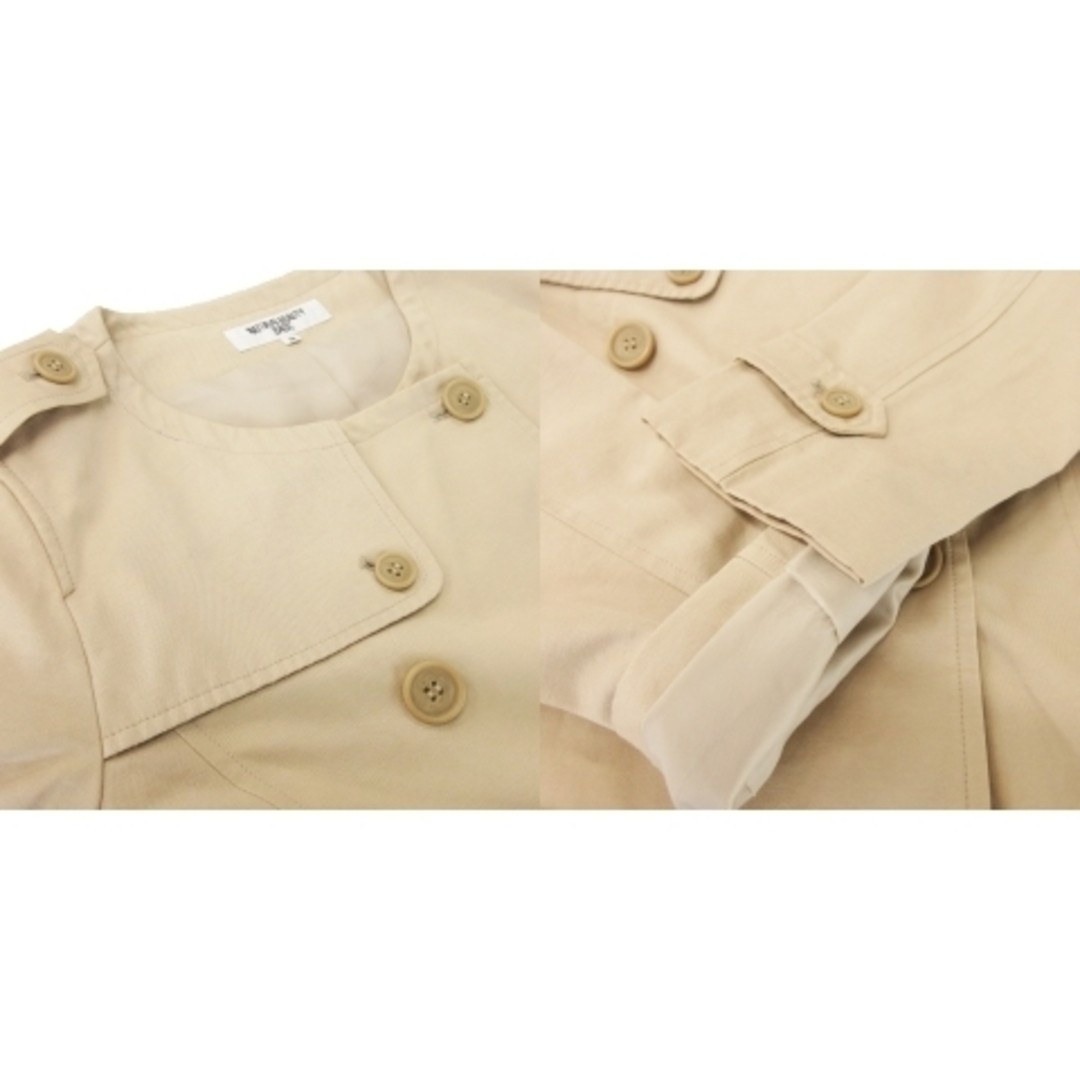 NATURAL BEAUTY BASIC Jacket Trench Collarless Dou… - image 4