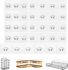 14 Pack Shower Caddy Adhesive Replacement Strong Shower Shelf Adhesive Hooks
