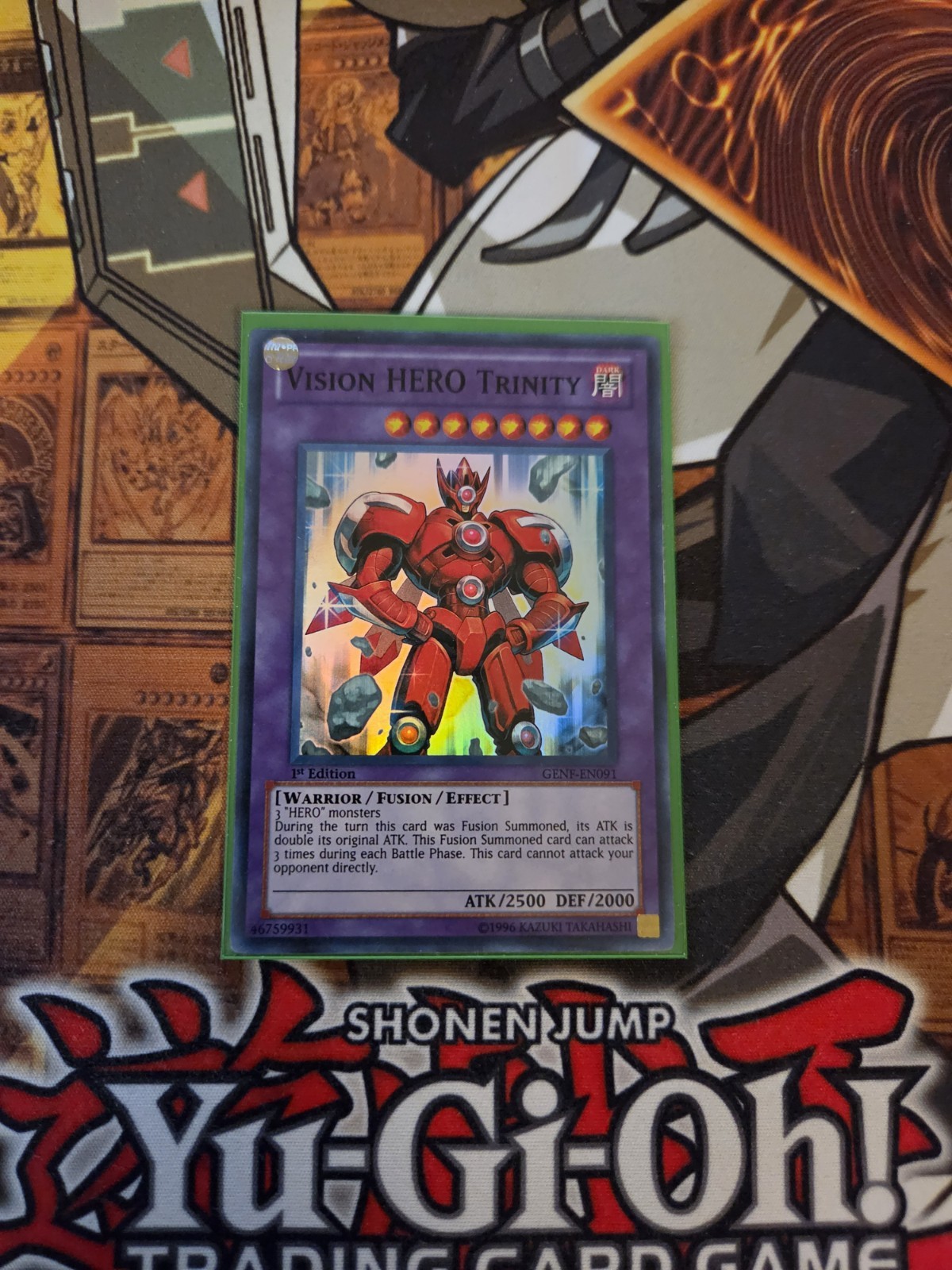 YUGIOH VISION HERO TRINITY GENF-EN091 SUPER 1ST ED NM