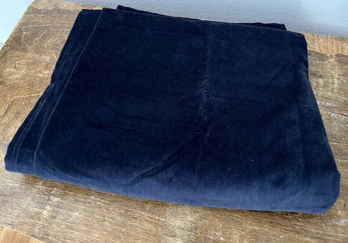 Einzelner Gardine Vorhang Ikea Samt „Sanela“ Dunkelblau ca. 2,4m - Bild 1 von 9