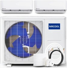 Two Zone Mini Split AC Heat Pump Ductless AC Multi Zone MRCOOL 18K+18k