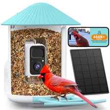 NETVUE Birdfy Smart Bird Feeder AI Camera Solar Powered, 2MP Wireless Wi-Fi