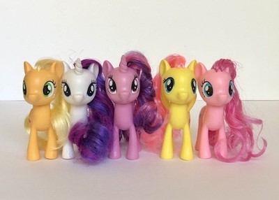 My Little Pony G4 Mane 6 Lot Brushable Ponies MLP Movie 3 