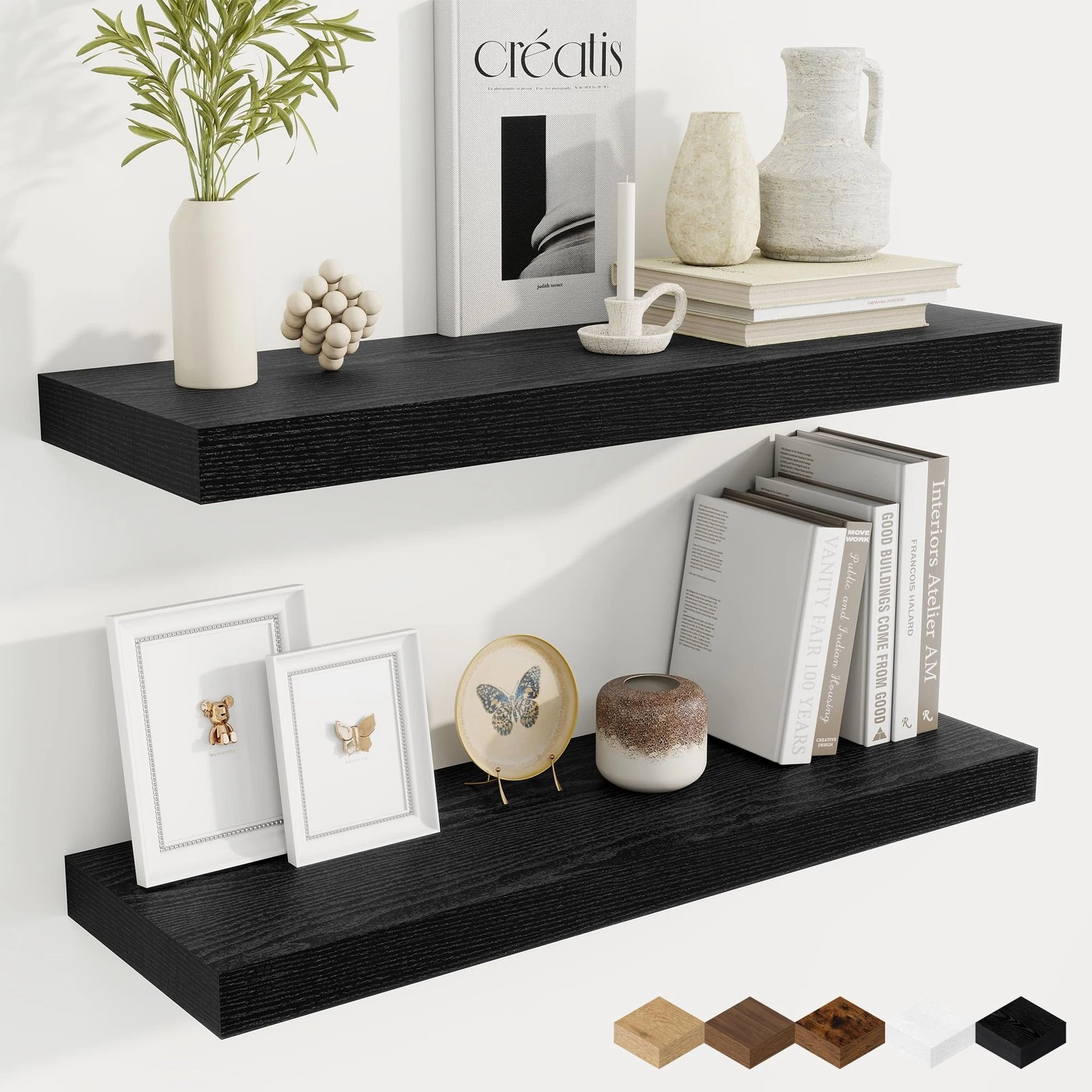 Fun Memories 9.3Inch Deep Floating Shelves For Wall 30 Inch Rustic Wood Wall