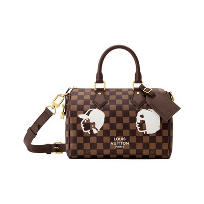 LOUIS VUITTON xNigo Speedy Damier Phriendship Shoulder Handbag