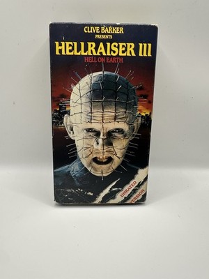 Hellraiser 3 Hell On Earth VHS   Unrated Version Halloween Horror 1992 Rare