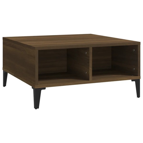 Couchtisch Braun Eichen-Optik 60X60X30 Cm Holzwerkstoff-image