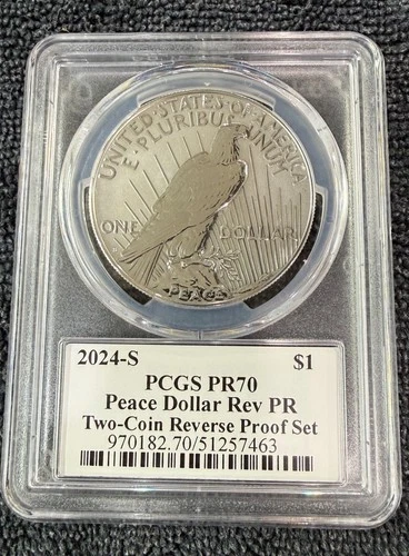 2024-S Reverse Proof Peace Dollar PCGS PR70 Ultra Breaks