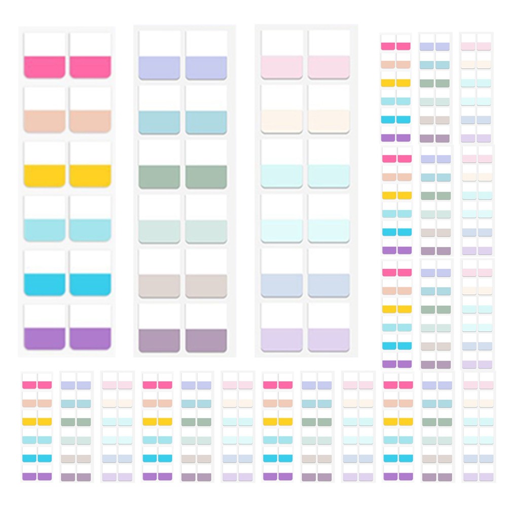  30 Sheets Index Tabs: Writable Sticky Book Tabs - Adhesive Index Labels For