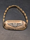 🔥 WWII US ARMY MILITARY AIR FORCE INSIGNIA WINGS 10K GOLD & STERLING BRACELET — photo 1