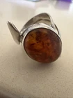 Amber Ring QUALITY VINTAGE 925 STERLING SILVER