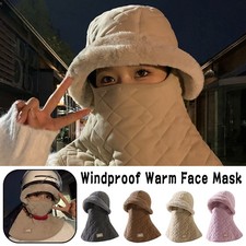 Winter Thermal Cycling Windproof Fleece Fleece Lined Face Mask Outdoor Hood NEW