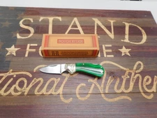 Rough Ryder Cub Green Bone Lockback Pocket Knife RR2231