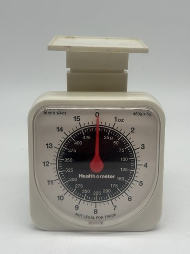 Vintage Eva Danish Design Food Scale - White Plastic - Mid-Century Modern
