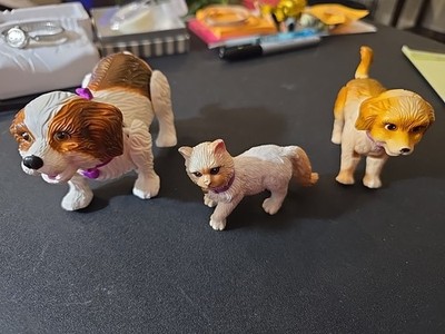 Mattel Barbie Animal Figures:  2 dogs/1 Cat
