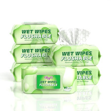Flushable Wipes for Adult Wet Wipes, Total 480 Unscented Toilet Wipes Flushable,