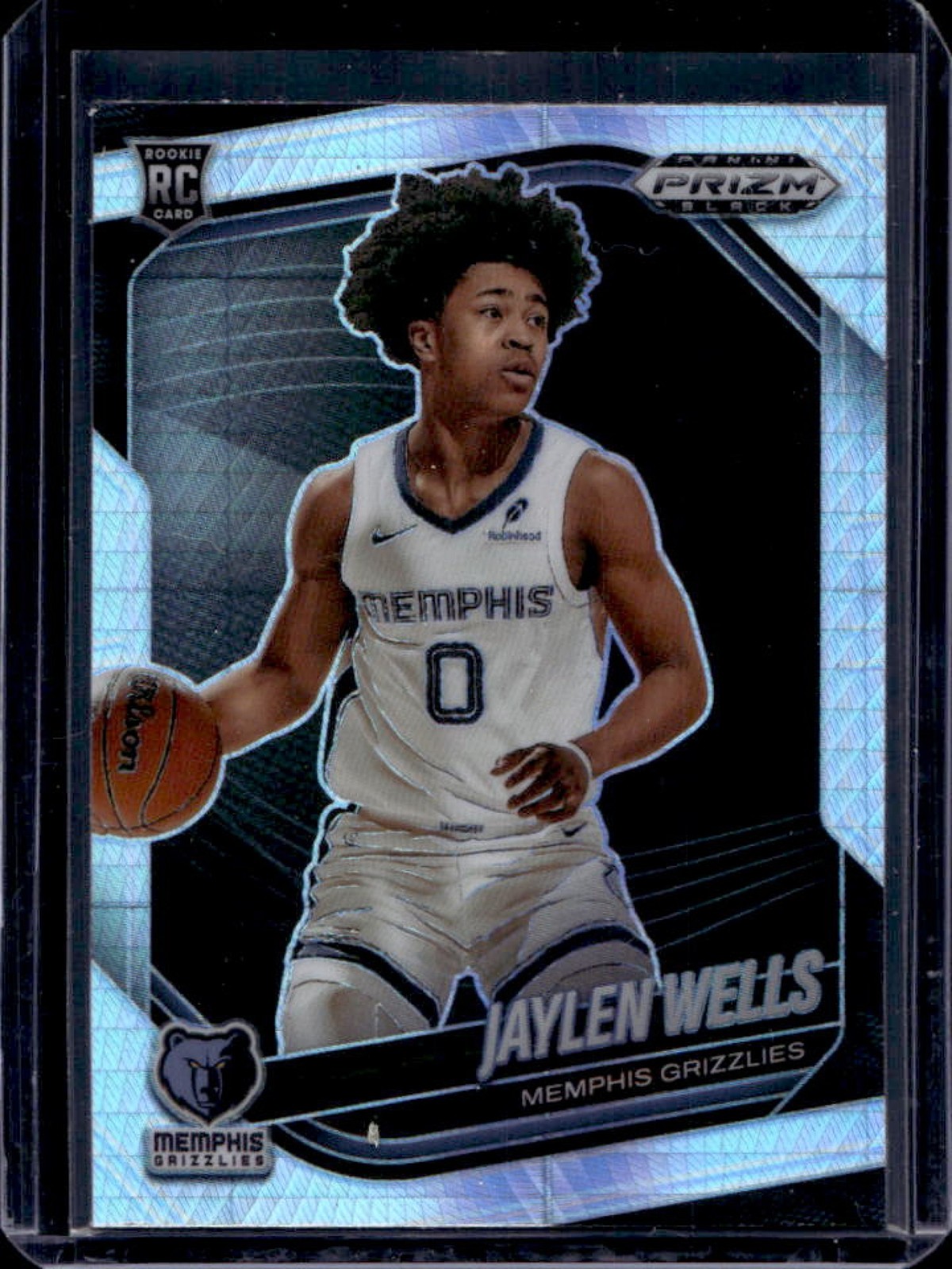 2024-25 Prizm Black Jaylen Wells RC Hyper Prizms #34 Grizzlies